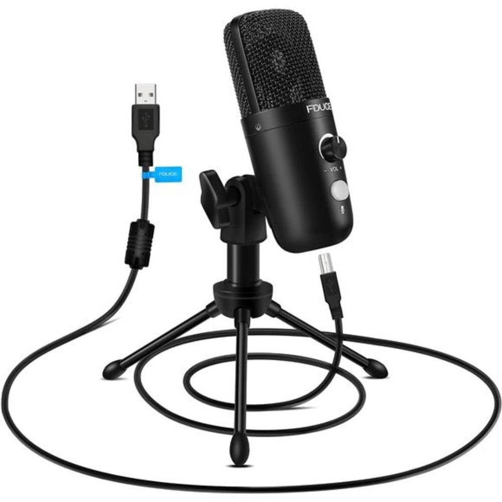 USB Plug&Play Computer Microphone, Professional Studio PC Mic with Tripod